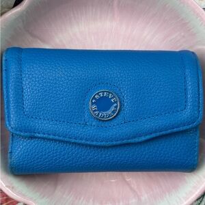 Steve Madden Blue Pebbled Brett envelope Wallet